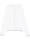 Liu •jo Jewel-buttons Cardigan In White