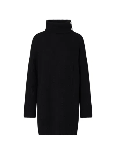 Liu •jo Jewel-button Knit Dress In Blue