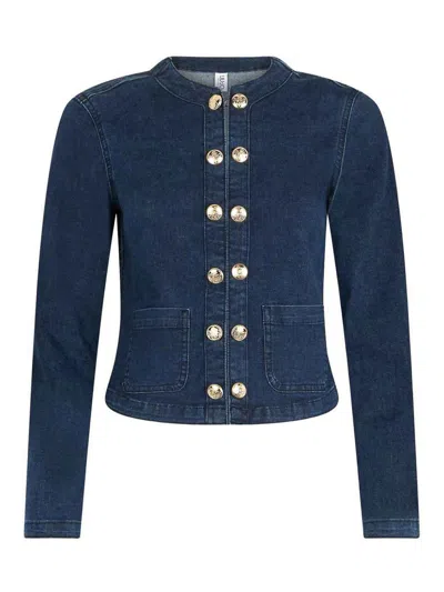 Liu •jo Liu Jo Jacket With Double Buttons In Blue
