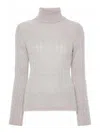 Liu •jo Cable-knit Jumper In Grey