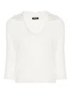Liu •jo Bead-embellished Sweater In White