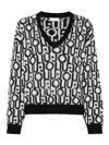 Liu •jo Logo-jacquard Sweater In White