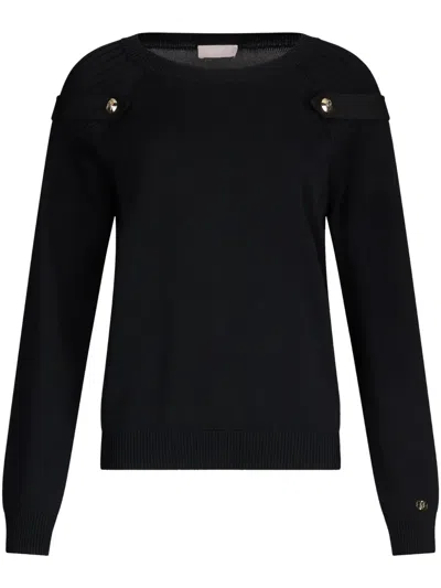 Liu •jo Jumper With Buttons In Black
