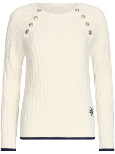 Liu •jo Jumper With Buttons In Weiss