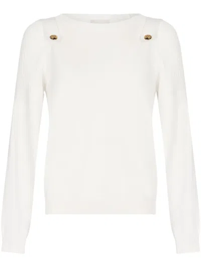 Liu •jo Jumper With Buttons In White
