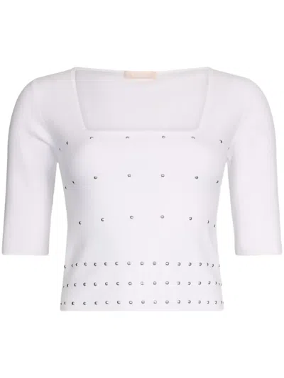 Liu •jo Jumper With Studs In White
