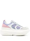 Liu •jo June Colour-block Platform Sneakers In Purple