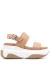 Liu •jo June Open-toe Sandals In Brown