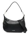 Liu •jo Logo-lettering Shoulder Bag In Black