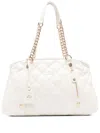 Liu •jo Liu Jo Cream Quilted Bag With Logo In Neutrals