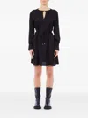 Liu •jo Keyhole Tie Mini Dress In Black