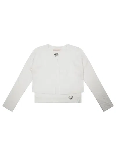 Liu •jo Liu Jo Kids Kid's Complete Mini Sweater Set In Bianco