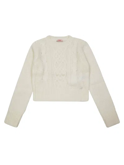 Liu •jo Liu Jo Kids Kids Sweater With Braided Design In Black