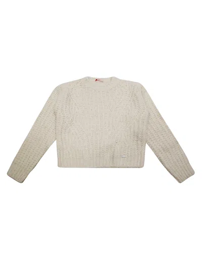 Liu •jo Liu Jo Kids Mini Cozy Sweater For Kids In Bianco