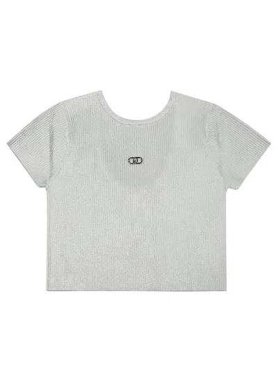 Liu •jo Liu Jo Kids Mini Short Sleeve Blouse For Kids In Bianco