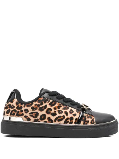 Liu •jo Kiki 01 Leopard-print Sneakers In Black