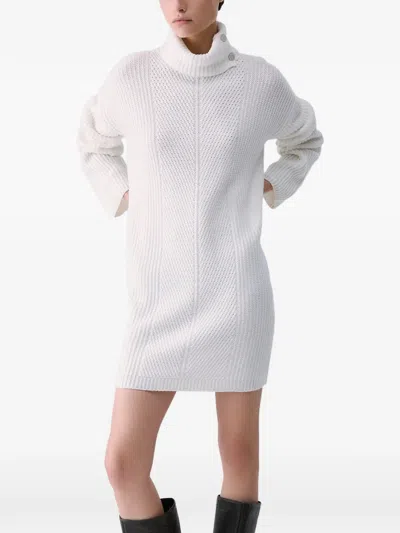 Liu •jo Knit Dress With Jewel Buttons In Yellow