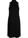 Liu •jo Knit Dress With Rhinestones In Black