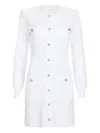 Liu •jo Knit Dress With Shoulder Pads In White