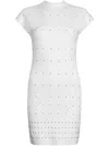 Liu •jo Knit Dress With Studs In White