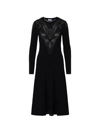 Liu •jo Knit Midi Dress In Black