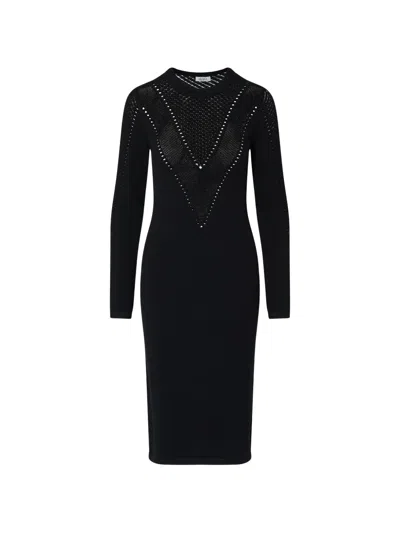 Liu •jo Knit Midi Dress In Black
