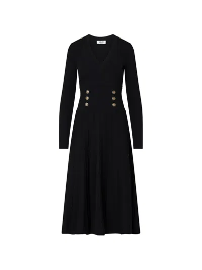 Liu •jo Knit Midi Dress In Black