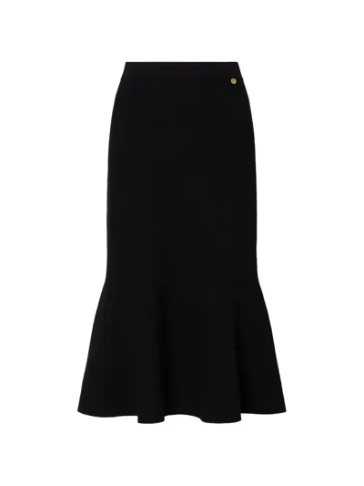 Liu •jo Knit Midi Skirt In Black