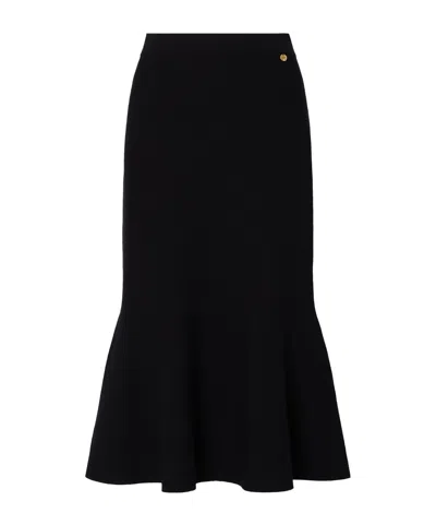 Liu •jo Knit Midi Skirt In Black