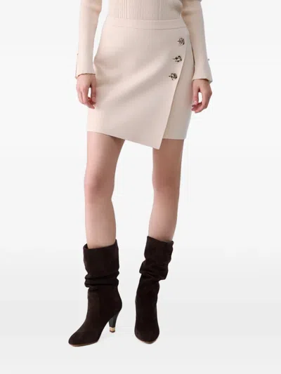Liu •jo Knit Mini Skirt In Neutral