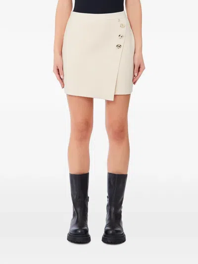 Liu •jo Knit Mini Skirt In White