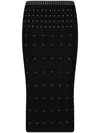 Liu •jo Knit Skirt With Studs In Black