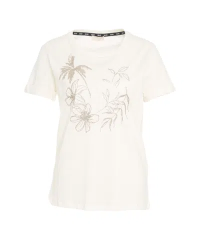 Liu •jo Liu Jo Knit T-shirt With Logo Embroidery In Multicolour