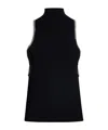 Liu •jo Liu Jo High-neck Sleeveless Sweater With Embellished Armholes In Black
