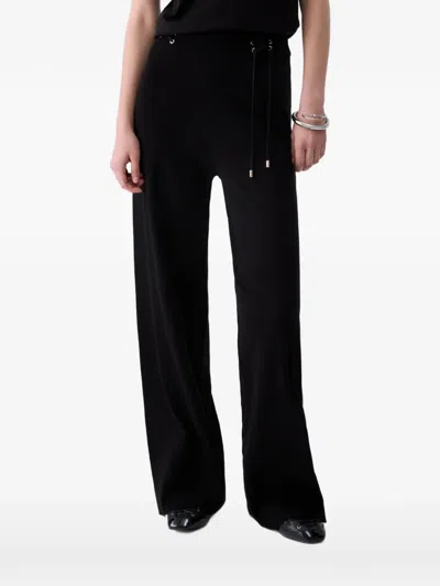 Liu •jo Knit Trousers With Drawstrings In Black