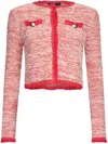 Liu •jo Knitted Jacket In Red