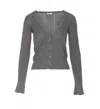 Liu •jo Lurex-detail Cardigan In Grey