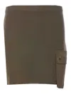 Liu •jo Knitted Miniskirt With Pockets Liu-jo In Green