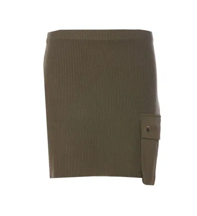 Liu •jo Knitted Miniskirt With Pockets Liu-jo In Green