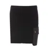 Liu •jo Knitted Pocket Mini Skirt In Nero