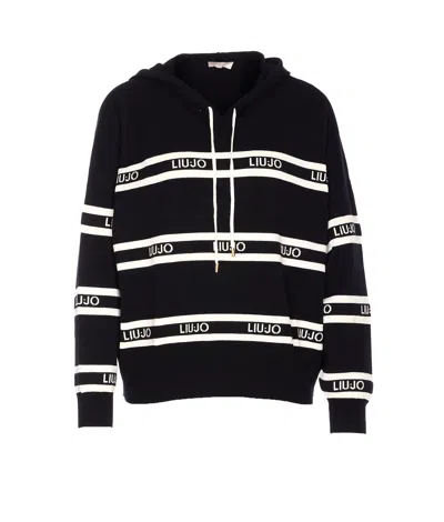Liu •jo Knitted Sweatshirt In Black