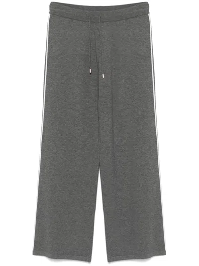Liu •jo Gestrickte Hose In Grigio E Bianco
