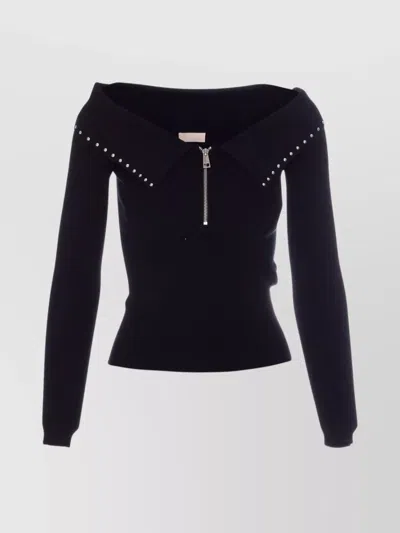 Liu •jo Knitwear Top Off-the-shoulder Design In Black
