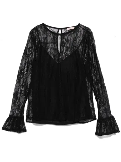 Liu •jo Lace Blouse In Black