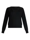 Liu •jo Wool Jumper With Lace In Black