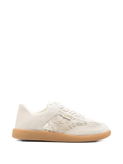 Liu •jo Lace-insert Sneakers In Neutral