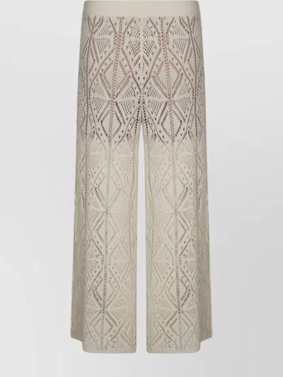 Liu •jo Lace Knit Wide Leg Trousers
