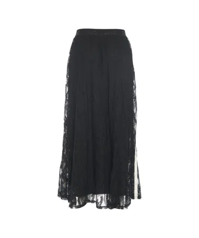 Liu •jo Lace Maxi Skirt In Black