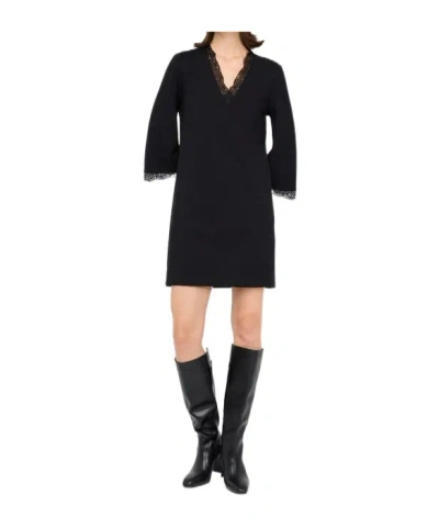 Liu •jo Lace Tunic Dress In Black