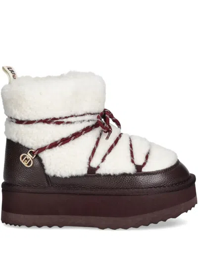 Liu •jo Lace-up Ankle Boots In White